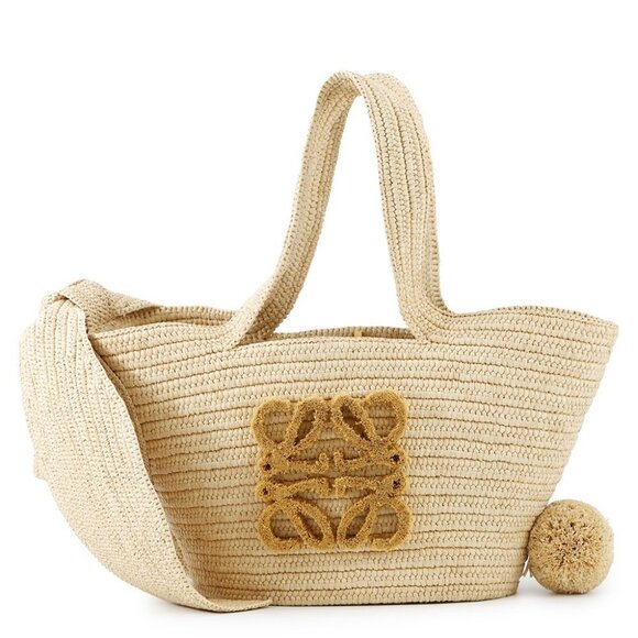 LOEWE Bunny Basket Bag Raffia Natural/Yellow A223S18X01 - Picture 1 of 13